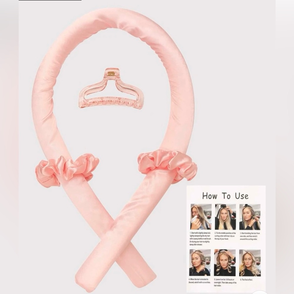 Solid hair roller tool set | 4pcs | Pink